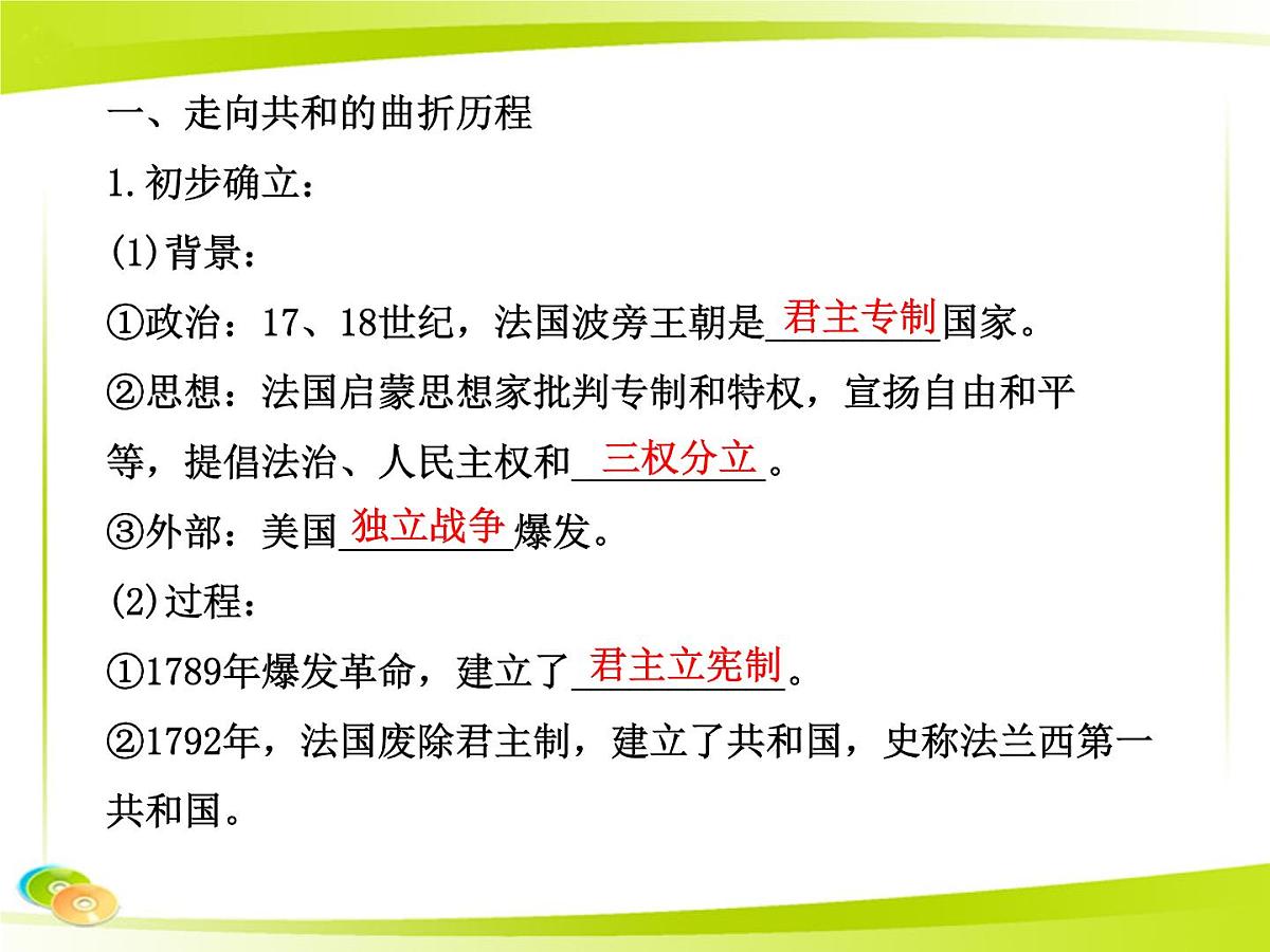 岳麓版高中历史必修1 3-10《欧洲大陆的政体改革》合作探究型课件第5页