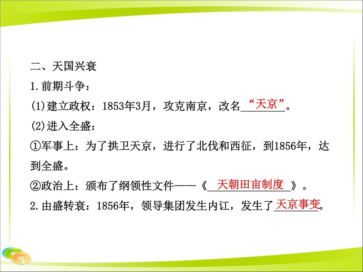 岳麓版高中历史必修1 4-13《太平天国运动》合作探究型课件第7页