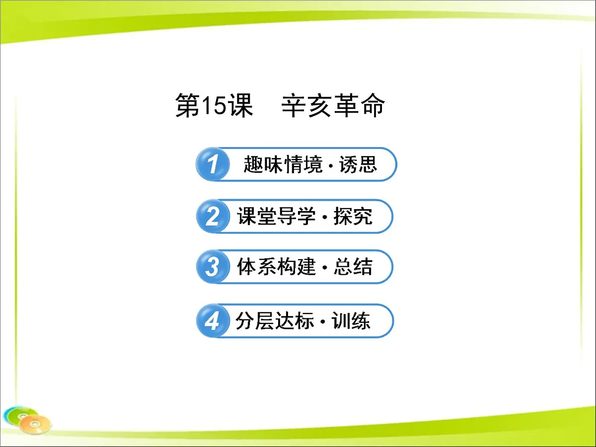 岳麓版高中历史必修1 4-15《辛亥革命》合作探究型课件第1页