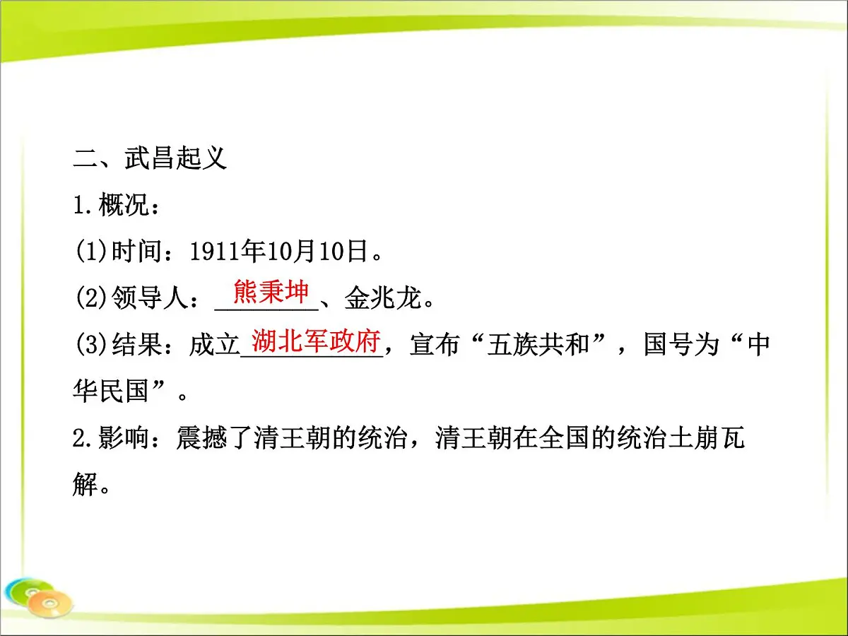 岳麓版高中历史必修1 4-15《辛亥革命》合作探究型课件第7页