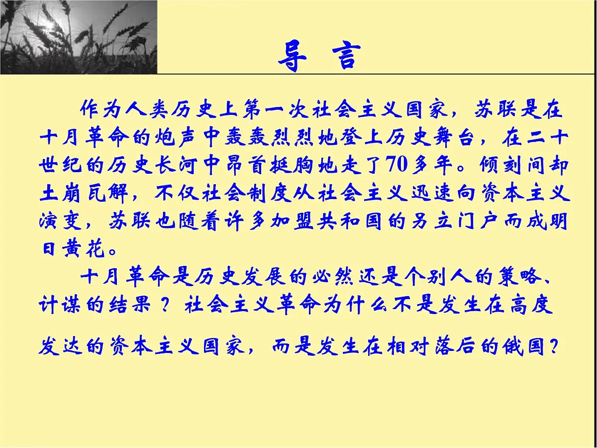 岳麓版高中历史必修1 5-19《俄国十月社会主义革命》课件第2页