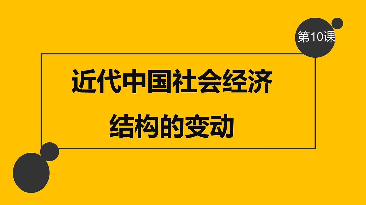课件—岳麓版高中历史必修2 2-10《近代中国社会经济结构的变动》第2页