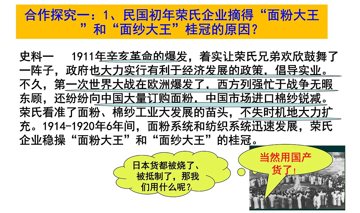 课件—岳麓版高中历史必修2 2-11《民国时期民族工业的曲折发展》第5页