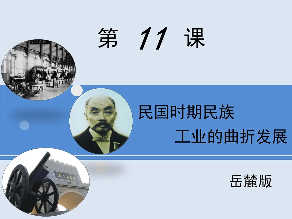 岳麓版高中历史必修2 2-11《民国时期民族工业的曲折发展》课件第1页