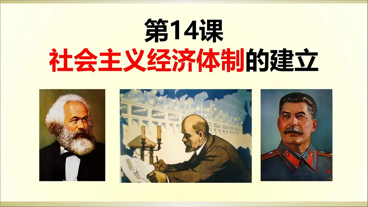 课件—岳麓版高中历史必修2 3-14《社会主义经济体制的建立》第1页