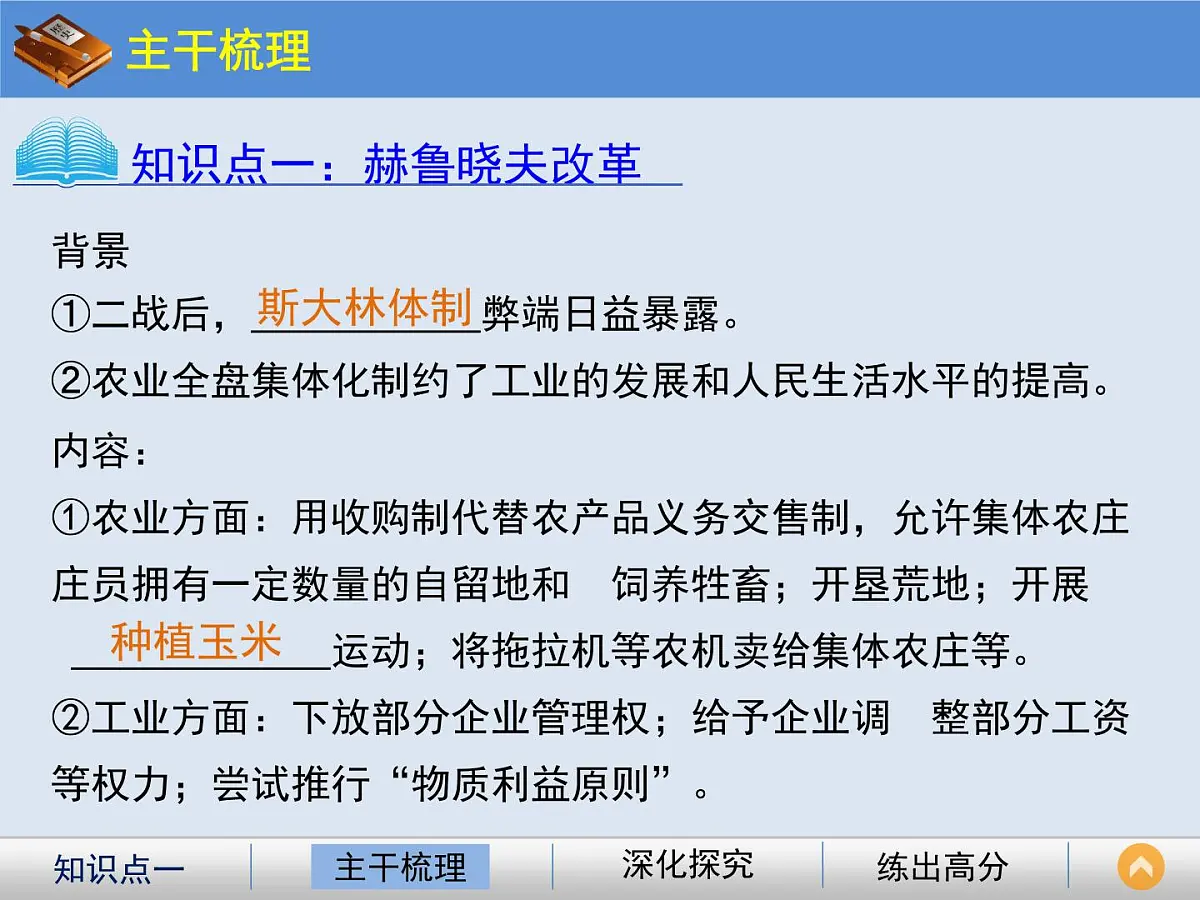 岳麓版高中历史必修2 3-17《苏联的经济改革》课件第3页