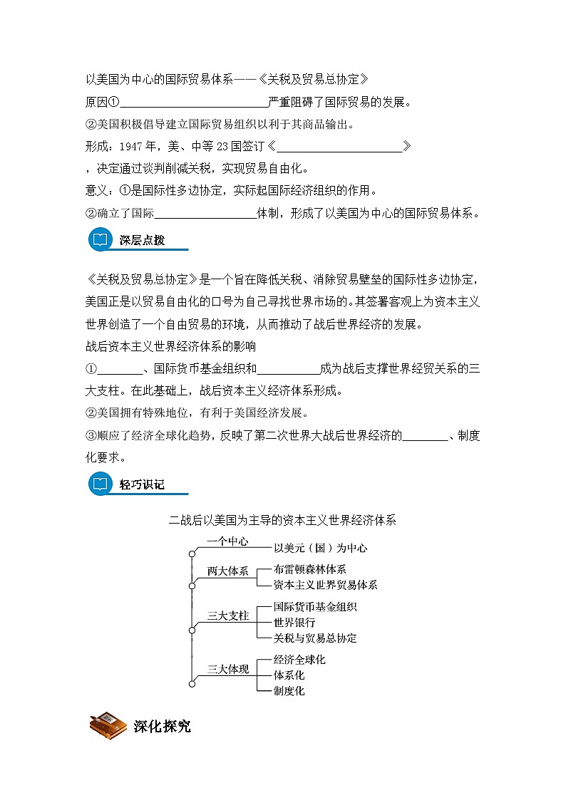 岳麓版高中历史必修2 5-23《战后资本主义世界经济体系的形成》导学案第2页