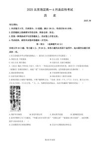 2025北京海淀高一下6月适应性考试历史试卷   有答案