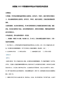 2025年陕西、山西、青海、宁夏高考历史真题（解析版）
