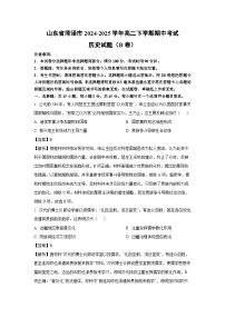山东省菏泽市2024-2025学年高二下学期期中考试（B卷）历史试卷（解析版）