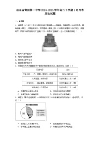 山东省青州第一中学2024-2025学年高二下学期6月月考历史试题（含答案）
