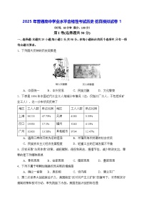 2025年普通高中学业水平合格性考试历史仿真模拟试卷1（含答案）