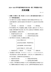 2024—2025学年度河南省许昌市高一第二学期期末考试历史试题（含答案）
