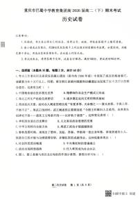 重庆市巴蜀中学教育集团2024-2025学年高二下学期期末考试历史试卷（PDF版附解析）