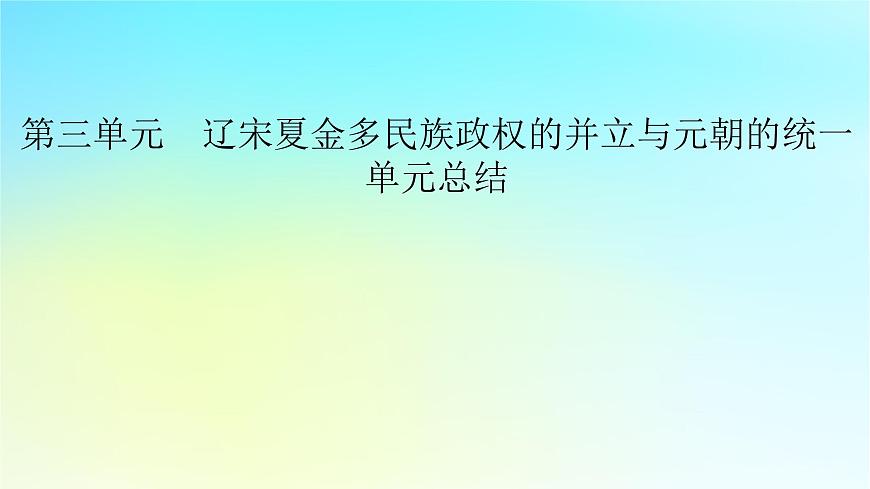 2026屆高考歷史一輪總復(fù)習(xí)中外歷史綱要上板塊1中國古代史第3單元單元總結(jié)課件第2頁