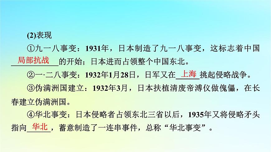 2026屆高考?xì)v史一輪總復(fù)習(xí)中外歷史綱要上板塊2中國近代史第7單元第18講中華民族的抗日戰(zhàn)爭課件第8頁