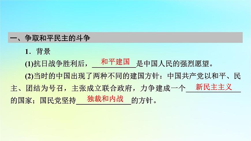 2026屆高考?xì)v史一輪總復(fù)習(xí)中外歷史綱要上板塊2中國(guó)近代史第7單元第19講人民解放戰(zhàn)爭(zhēng)課件第7頁(yè)