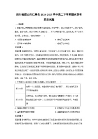 四川省眉山市仁寿县2024-2025学年高二下学期期末联考历史试卷（解析版）