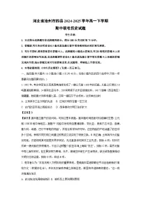 河北省沧州市四县2024-2025学年高一下学期期中联考历史试卷（解析版）