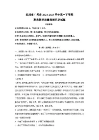 四川省广元市2024-2025学年高一下学期期末教学质量监测历史试卷(解析版)