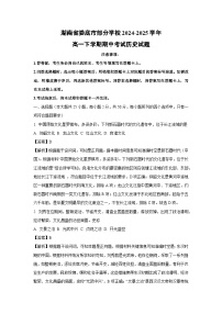 湖南省娄底市部分学校2024-2025学年高一下学期期中真题考试历史试卷（解析版）