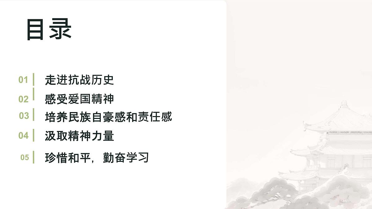 纪念抗日战争八十周年 班会课件第2页