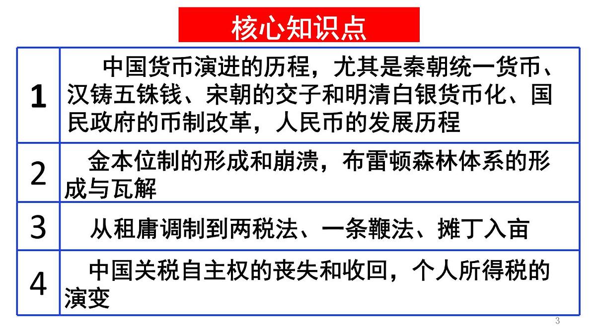 统编版高中历史高二上学期 选必一 第五单元 货币与赋税制度 知识点串讲课件第3页