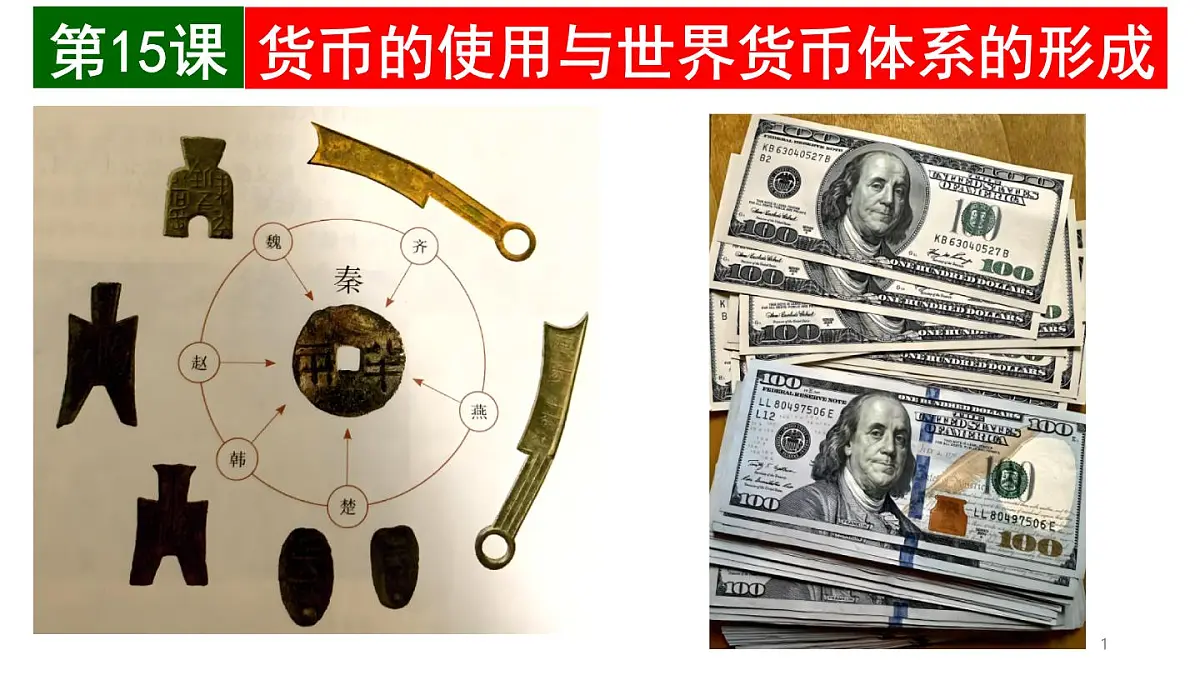 统编版高中历史高二上学期选必一 5.15货币的使用与世界货币体系的形成 课件第1页