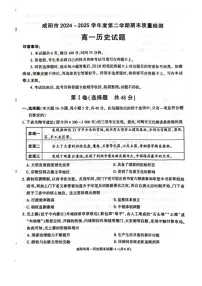 陕西省咸阳市2024-2025学年高一下学期期末质量检测历史试卷