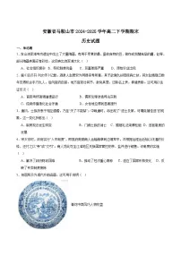 安徽省马鞍山市2024-2025学年高二下学期期末考试历史试题(Word版附答案)