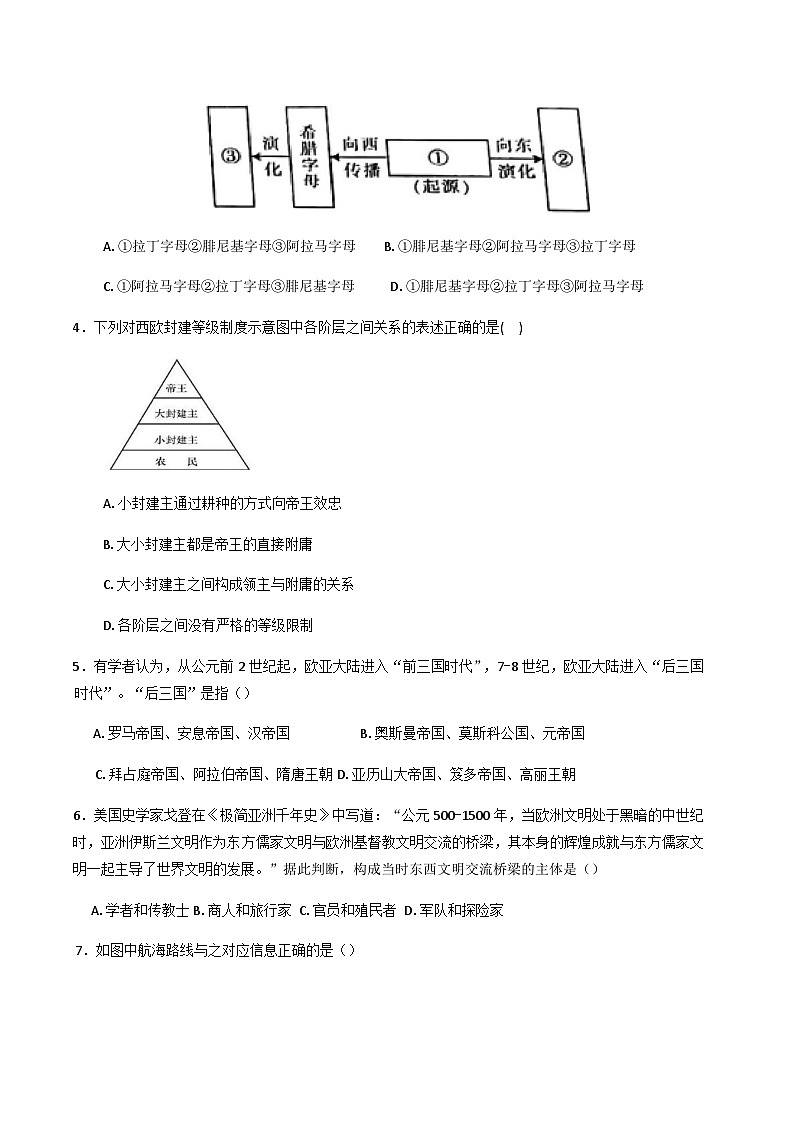 浙江省杭州市北斗联盟2024-2025学年高一下学期期中联考历史试题(含答案)第2页
