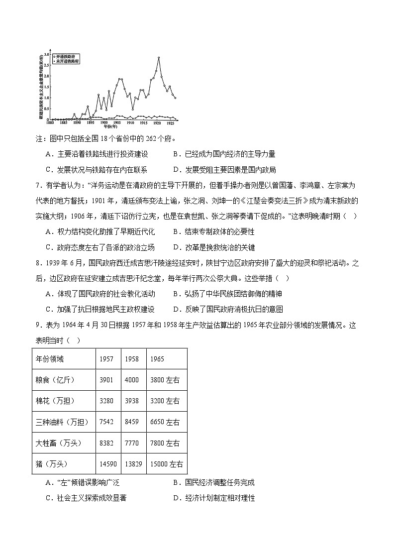 广西南宁市部分学校2024-2025学年高二下学期6月期末教学质量监测历史试卷第2页