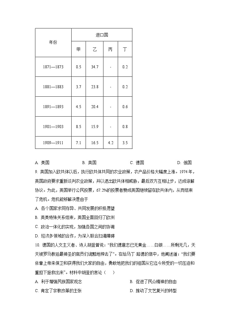 河南省部分学校2025-2026学年高二上学期开学学业质量监测历史试卷(学生版)第3页