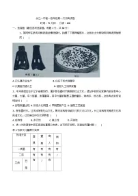 江西省鹰潭市余江区第一中学2025-2026学年高一上学期10月月考历史试题(含答案)