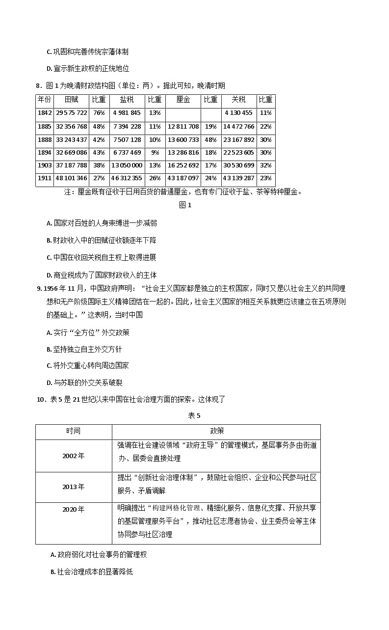 云南省昭通市市直中学2025-2026学年高二上学期第二次月考历史试题(含解析)第3页