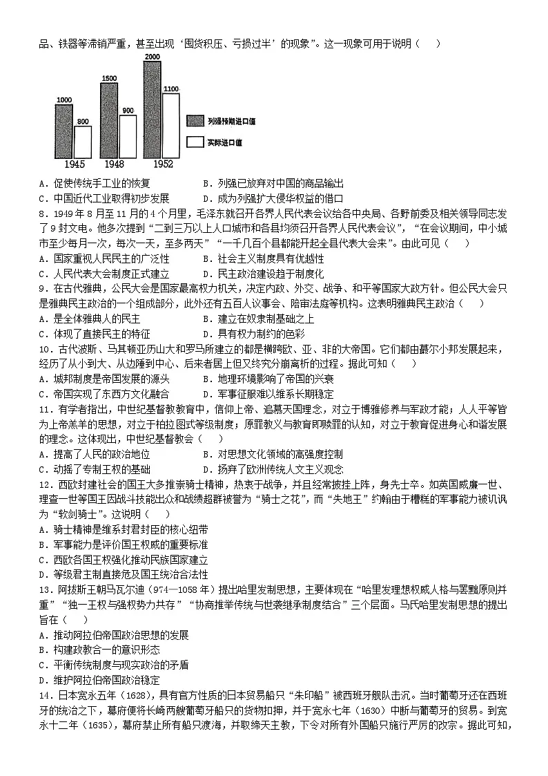 辽宁省辽西重点高中2025-2026学年高二上学期10月联考历史试题含答案第2页
