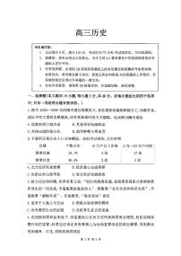 安徽省皖豫联考2025-2026学年高三上学期11月期中历史试题（含答案）