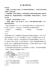 安徽省部分学校2025-2026学年高三上学期期中考试历史试卷（Word版附解析）