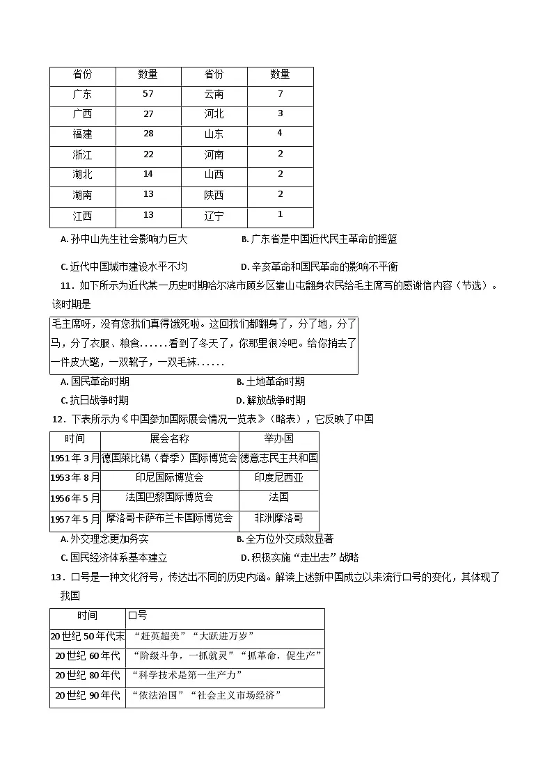 2026届山东省淄博第一中学高三上学期期中素养调研历史试题(含答案)第3页
