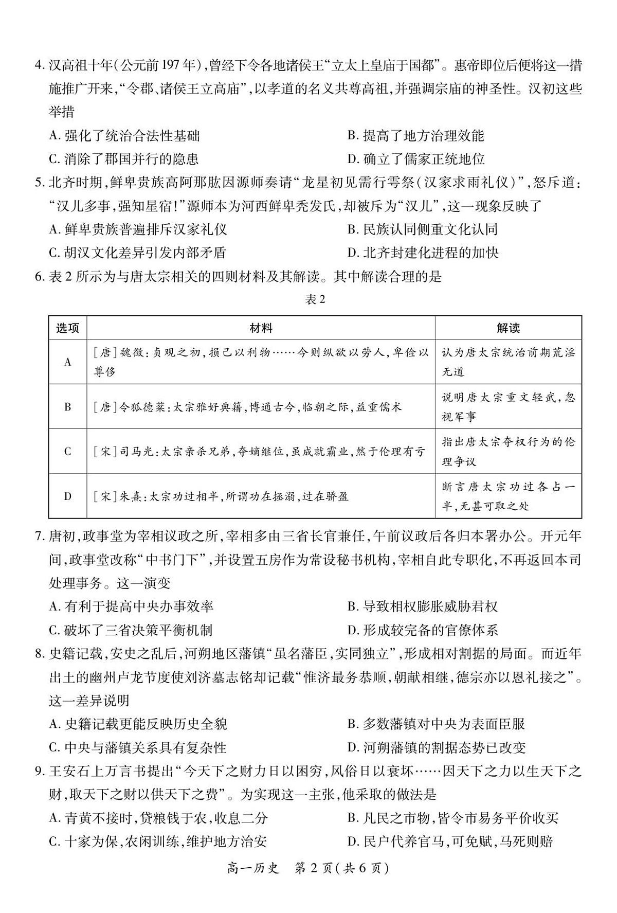 12月江西高一·历史12.1第2页