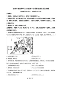四川省达州市普通高中2026届高三上学期高考一诊历史试题（含答案）