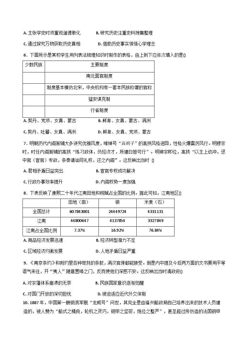 湖南省衡阳市衡阳县第二中学2025-2026学年高一上学期期末模拟综合测评历史试题(A卷)(解析版)第2页