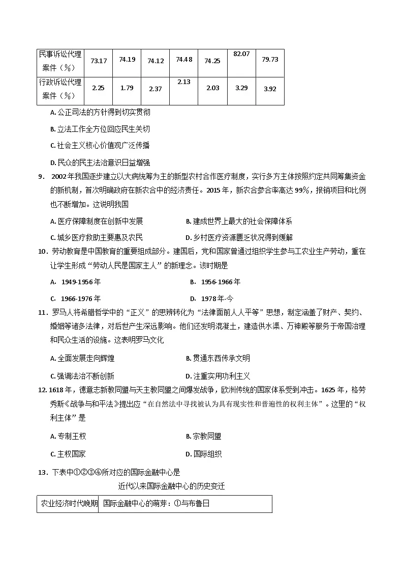 江苏省如皋市2025-2026学年高三上学期教学质量调研(二)历史试题(含答案)第3页