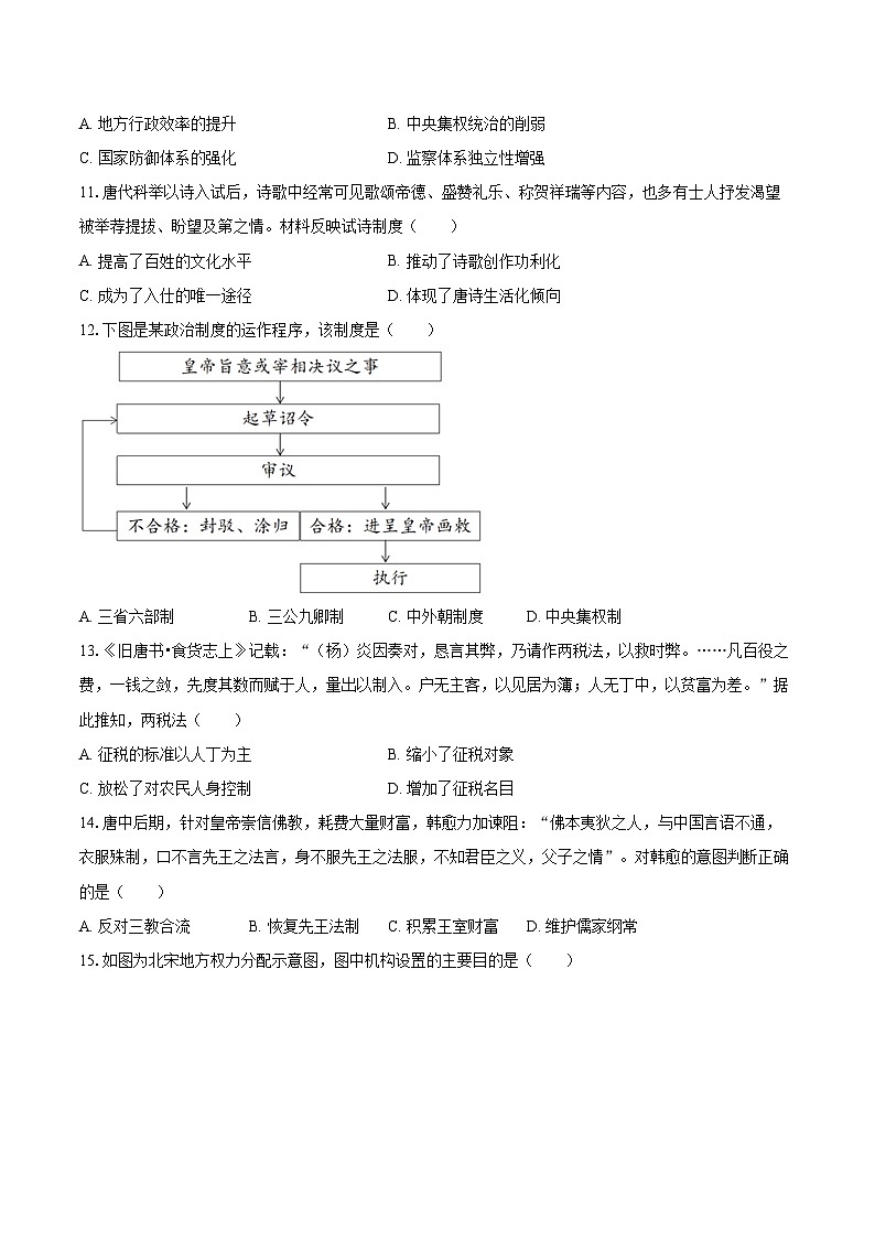 2025-2026学年四川省成都市树德中学高一(上)期中历史试卷-自定义类型第3页