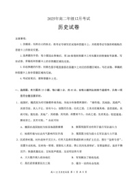 湖北省云学联盟2025-2026学年高二上学期12月月考历史试题