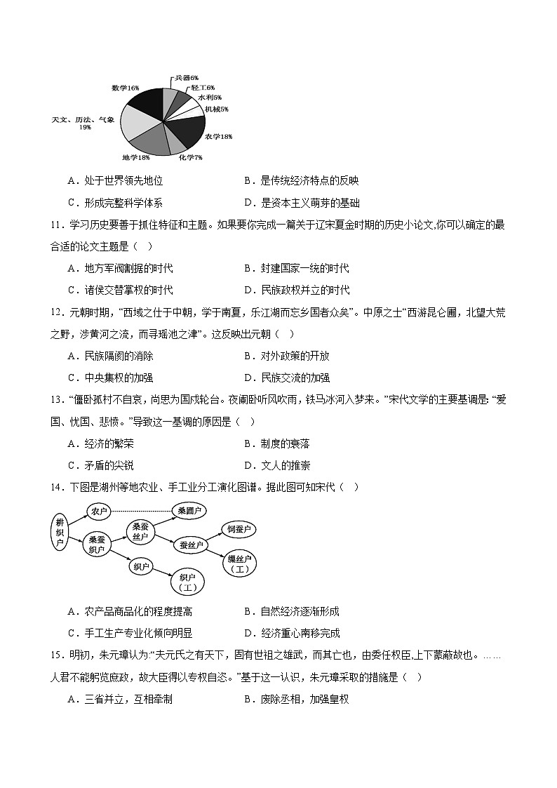 2026淮安高中校协作体高二上学期期中联考试题历史含答案(合格考)第3页