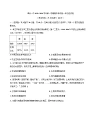 2025—2026学年度福建省漳州第一中学高一上学期期中考试历史试题（含答案）