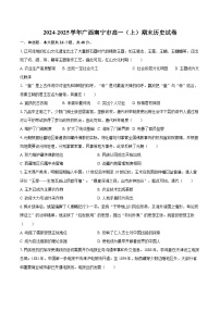 2024-2025学年广西南宁市高一（上）期末历史试卷-自定义类型