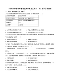 2024-2025学年广东省茂名市电白区高二(上)期末历史试卷-自定义类型