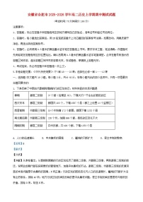 安徽省合肥市2025_2026学年高二历史上学期11月期中试题含解析